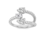 1CTW Oval Shaped Lab Grown Diamond (F/VS) Three Stone Fashion Ring in 14K Gold