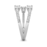 1CTW Oval Shaped Lab Grown Diamond (F/VS) Three Stone Fashion Ring in 14K Gold