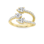 1CTW Oval Shaped Lab Grown Diamond (F/VS) Three Stone Fashion Ring in 14K Gold