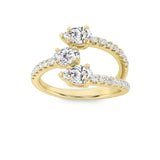 1CTW Oval Shaped Lab Grown Diamond (F/VS) Three Stone Fashion Ring in 14K Gold
