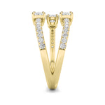 1CTW Oval Shaped Lab Grown Diamond (F/VS) Three Stone Fashion Ring in 14K Gold