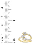 1CTW Oval Shaped Lab Grown Diamond (F/VS) Three Stone Fashion Ring in 14K Gold