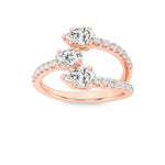 1CTW Oval Shaped Lab Grown Diamond (F/VS) Three Stone Fashion Ring in 14K Gold