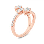 1CTW Oval Shaped Lab Grown Diamond (F/VS) Three Stone Fashion Ring in 14K Gold