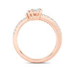 1CTW Oval Shaped Lab Grown Diamond (F/VS) Three Stone Fashion Ring in 14K Gold