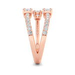 1CTW Oval Shaped Lab Grown Diamond (F/VS) Three Stone Fashion Ring in 14K Gold