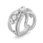 2CTW Pear Shaped Lab Grown Diamond (F/VS) Seven Stone Fashion Ring in 14K Gold
