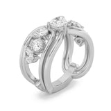 2CTW Pear Shaped Lab Grown Diamond (F/VS) Seven Stone Fashion Ring in 14K Gold