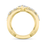 2CTW Pear Shaped Lab Grown Diamond (F/VVS) Seven Stone Fashion Ring in 14K Gold