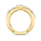 2CTW Pear Shaped Lab Grown Diamond (F/VVS) Seven Stone Fashion Ring in 14K Gold