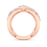 2CTW Pear Shaped Lab Grown Diamond (F/VVS) Seven Stone Fashion Ring in 14K Gold