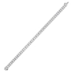 15CTW Emerald Shaped Lab Grown Diamond (F/VS) Bracelet in 14K White Gold