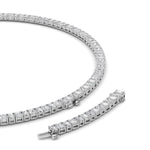 33CTW Emerald Lab Grown Diamond (F/VS ) Necklace in 14K Gold