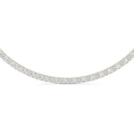 33CTW Emerald Shaped Lab Grown Diamond (F/VS) Necklace in 14K Yellow Gold