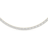 33CTW Emerald Shaped Lab Grown Diamond (F/VS) Necklace in 14K Yellow Gold