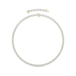 33CTW Emerald Shaped Lab Grown Diamond (F/VS) Necklace in 14K Yellow Gold
