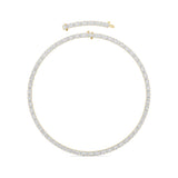 33CTW Emerald Shaped Lab Grown Diamond (F/VS) Necklace in 14K Yellow Gold