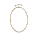 33CTW Emerald Shaped Lab Grown Diamond (F/VS) Necklace in 14K Yellow Gold