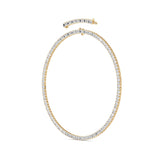33CTW Emerald Shaped Lab Grown Diamond (F/VS) Necklace in 14K Yellow Gold