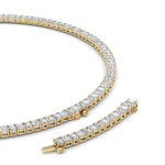 33CTW Emerald Shaped Lab Grown Diamond (F/VS) Necklace in 14K Yellow Gold