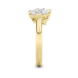 3CTW Emerald Shaped Lab Grown Diamond (F/VS) Toi et Moi Fashiion Ring in 14K Gold