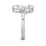 3CTW Oval Shaped Lab Grown Diamond (F/VS) Toi et Moi Fashiion Ring in 14K Gold