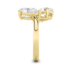 3CTW Oval Shaped Lab Grown Diamond (F/VS) Toi et Moi Fashiion Ring in 14K Gold