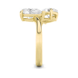 3CTW Oval Shaped Lab Grown Diamond (F/VS) Toi et Moi Fashiion Ring in 14K Gold
