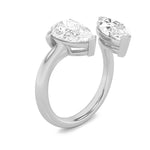 3CTW Marquise Shaped Lab Grown Diamond (G/VS) Toi et Moi Fashiion Ring in 14K Gold