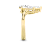 3CTW Marquise Shaped Lab Grown Diamond (G/VS) Toi et Moi Fashiion Ring in 14K Gold