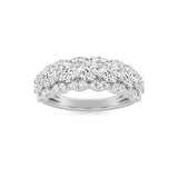 2CTW Round Shaped Lab Grown Diamond (F/VS) Multi Stone Band Ring in 14K Gold