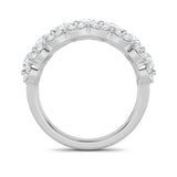 2CTW Round Shaped Lab Grown Diamond (F/VS) Multi Stone Band Ring in 14K Gold