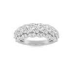 2CTW Round Shaped Lab Grown Diamond (G/VS) Multi Stone Band Ring in 14K Gold