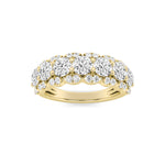 2CTW Round Shaped Lab Grown Diamond (F/VS) Multi Stone Band Ring in 14K Gold