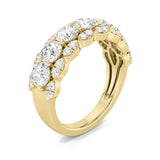 2CTW Round Shaped Lab Grown Diamond (F/VS) Multi Stone Band Ring in 14K Gold