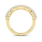 2CTW Round Shaped Lab Grown Diamond (F/VS) Multi Stone Band Ring in 14K Gold