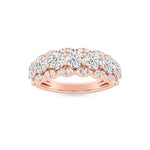 2CTW Round Shaped Lab Grown Diamond (F/VS) Multi Stone Band Ring in 14K Gold