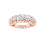 2CTW Round Shaped Lab Grown Diamond (F/VS) Multi Stone Band Ring in 14K Gold