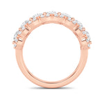 2CTW Round Shaped Lab Grown Diamond (F/VS) Multi Stone Band Ring in 14K Gold