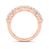 2CTW Round Shaped Lab Grown Diamond (F/VS) Multi Stone Band Ring in 14K Gold