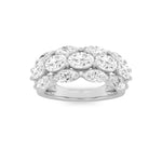 3CTW Oval Shaped Lab Grown Diamond (F/VS) Multi Stone Band Ring in 14K Gold