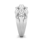 3CTW Oval Shaped Lab Grown Diamond (F/VS) Multi Stone Band Ring in 14K Gold