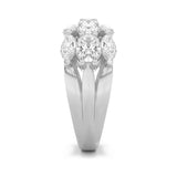 3CTW Oval Shaped Lab Grown Diamond (F/VS) Multi Stone Band Ring in 14K Gold