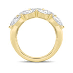3CTW Oval Shaped Lab Grown Diamond (F/VS) Multi Stone Band Ring in 14K Gold