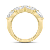 3CTW Oval Shaped Lab Grown Diamond (F/VS) Multi Stone Band Ring in 14K Gold