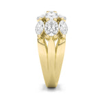 3CTW Oval Shaped Lab Grown Diamond (F/VS) Multi Stone Band Ring in 14K Gold