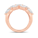 3CTW Oval Shaped Lab Grown Diamond (F/VS) Multi Stone Band Ring in 14K Gold
