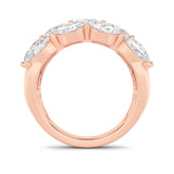 3CTW Oval Shaped Lab Grown Diamond (F/VS) Multi Stone Band Ring in 14K Gold