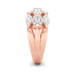 3CTW Oval Shaped Lab Grown Diamond (F/VS) Multi Stone Band Ring in 14K Gold