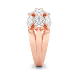 3CTW Oval Shaped Lab Grown Diamond (F/VS) Multi Stone Band Ring in 14K Gold